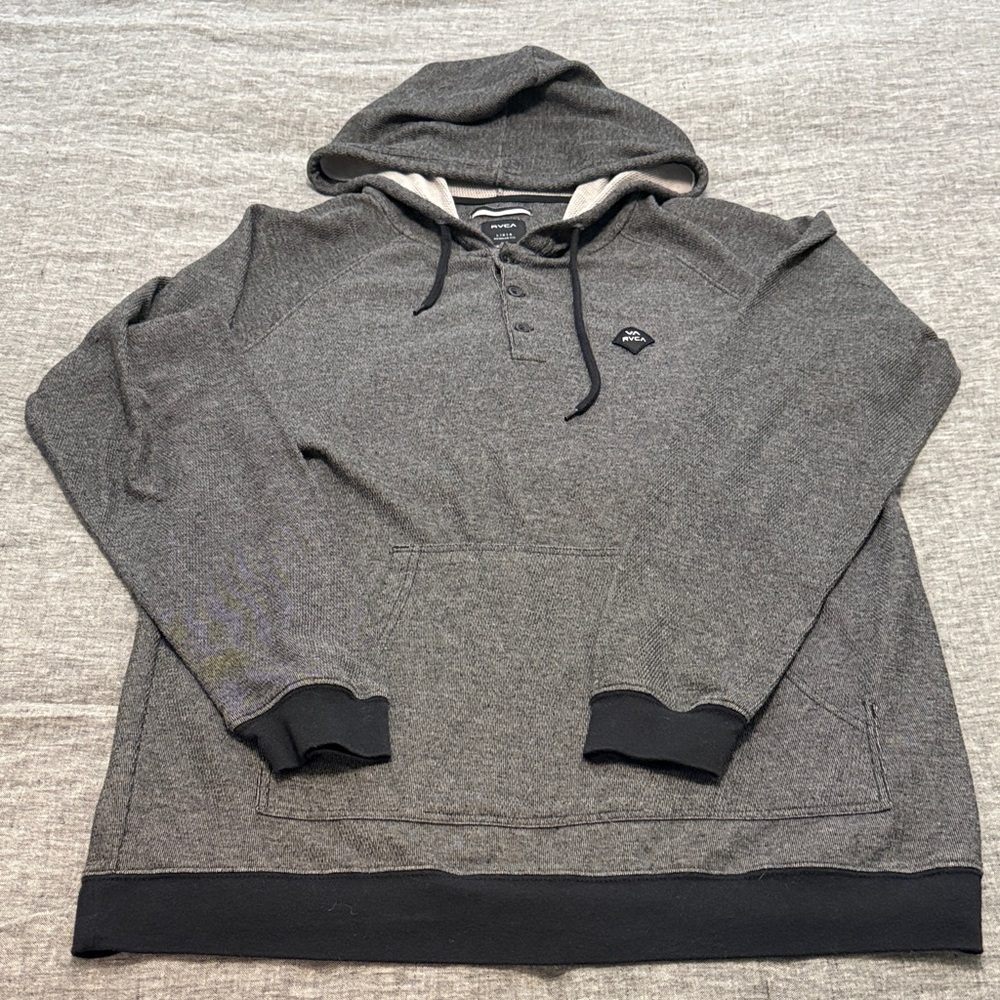 RVCA Men’s Charcoal Gray Men's Hoodie Size Large